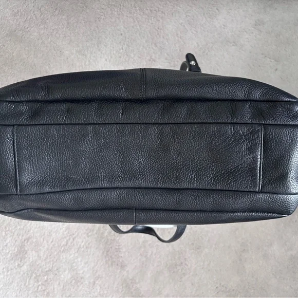 Vintage Coach Penelope Black Pebbled Leather Turnlock Satchel Shoulder Bag - Picture 15 of 15